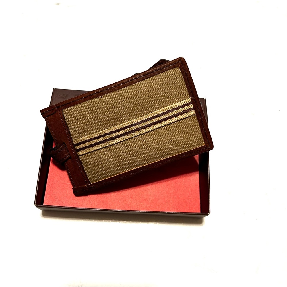 New Baekgaard Brown Luggage Tag called Canvas Desert. - Picture 3 of 8